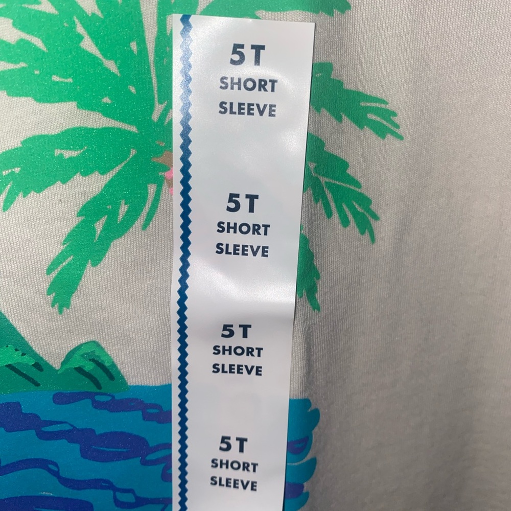 Cat&jack Beige Kids T-Shirt with Tropical Scene - Picture 2 of 4